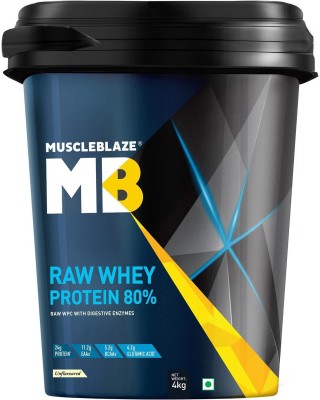 MUSCLEBLAZE Raw Whey Protein(4 kg, Unflavored)