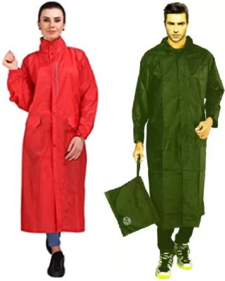 Tryo Solid Men & Women Raincoat