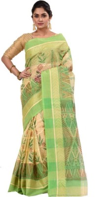 DipDiya Self Design Bollywood Pure Cotton Saree(Beige)