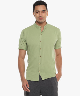 CAMPUS SUTRA Men Solid Casual Green Shirt