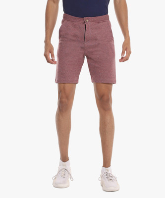 CAMPUS SUTRA Solid Men Maroon Regular Shorts