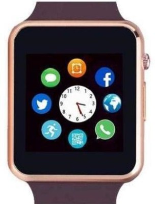Jeteck A1 Full Touch Smart Watch (Brown) Smartwatch(Brown Strap, Free Size)