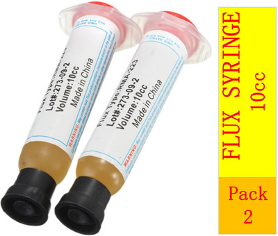 Bucky (AMTECH) 2pc Hot Sale DIY Solder Soldering Paste 10cc Flux Grease RMA223 RMA-223 for Chips Computer Phone LED BGA SMD PGA PCB Repair Tool 2 W Simple(Round Tip)