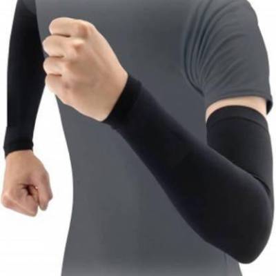 Stuti UV SUNBURN PROTECTOR FOR FULL ARM SLEEVES FOR RIDERS (PACK OF 1) Driving Gloves  (Black)