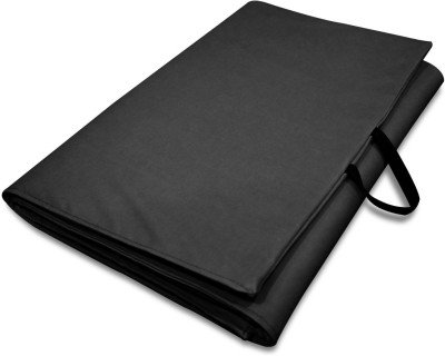 Olivio PU Leather Yoga Mat, Extra Thick Yoga Mat and Exercise Mat with Carrying Strap Black 10 mm Yoga Mat