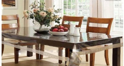 dakshrup Solid 8 Seater Table Cover(Transparent, PVC)