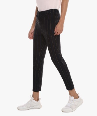 CAMPUS SUTRA Striped Men Brown Track Pants