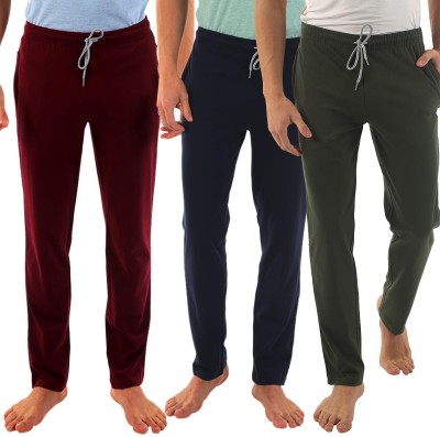 Almo Solid Men Red, Dark Green, Blue Track Pants