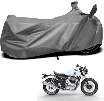 Gavya Waterproof Two Wheeler Cover for Royal Enfield(Classic Chrome, Grey)