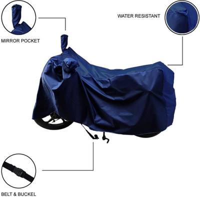 Amozkart Waterproof Two Wheeler Cover for TVS(Apache RTR 180, Blue)