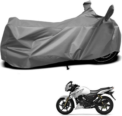 THE REAL ARV Waterproof Two Wheeler Cover for TVS(Apache RTR 180, Grey)