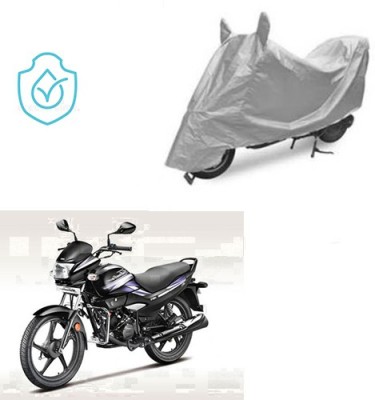 saanvi Two Wheeler Cover for Hero(Super Splendor, Silver)