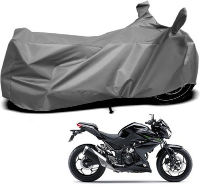THE REAL ARV Waterproof Two Wheeler Cover for Kawasaki(Z250, Grey)