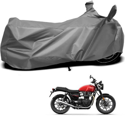 THE REAL ARV Waterproof Two Wheeler Cover for Triumph(Twin spark, Grey)