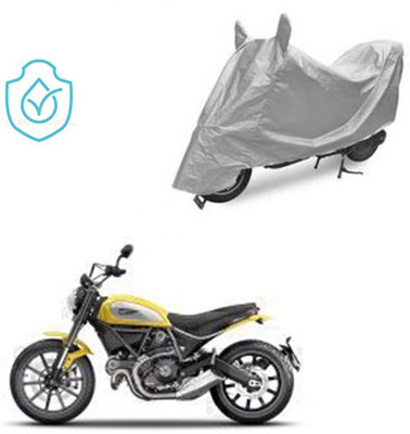 saanvi Two Wheeler Cover for Ducati(Scrambler, Silver)