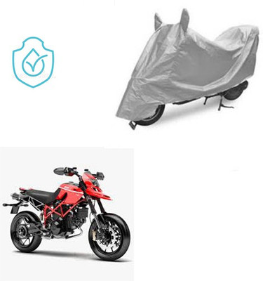 saanvi Two Wheeler Cover for Ducati(Hypermotard, Silver)