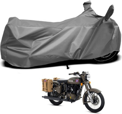 APNEK Waterproof Two Wheeler Cover for Royal Enfield(Classic 350, Grey)