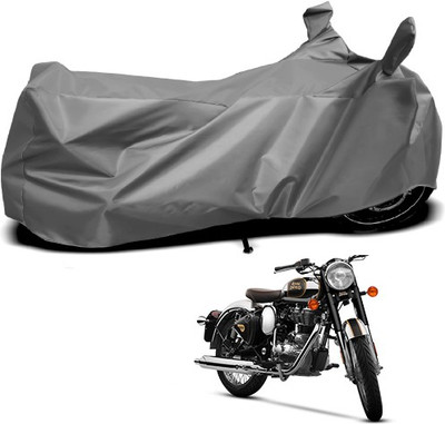 APNEK Waterproof Two Wheeler Cover for Royal Enfield(Classic 500, Grey)