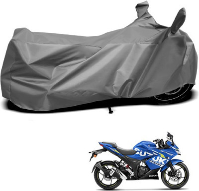 THE REAL ARV Waterproof Two Wheeler Cover for Suzuki(Gixxer SF, Grey)