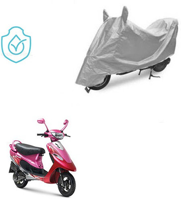 saanvi Two Wheeler Cover for TVS(Scooty Pep+, Silver)