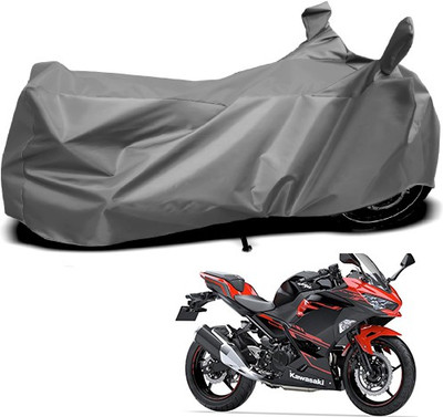 MMSSTAR Waterproof Two Wheeler Cover for Kawasaki(Ninja 250, Grey)