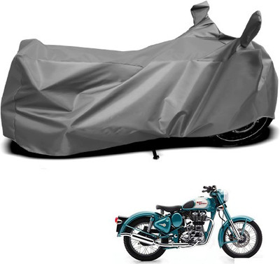 MMSSTAR Waterproof Two Wheeler Cover for Royal Enfield(500, Grey)