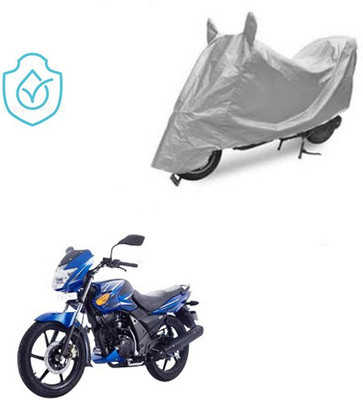 saanvi Two Wheeler Cover for TVS(Flame SR125, Silver)