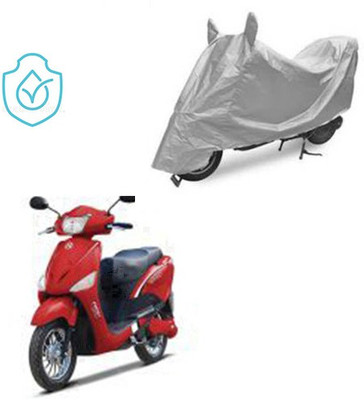 saanvi Two Wheeler Cover for Hero(E Scoot, Silver)