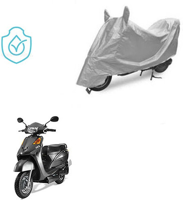 saanvi Two Wheeler Cover for Indus(Yo Spark, Silver)