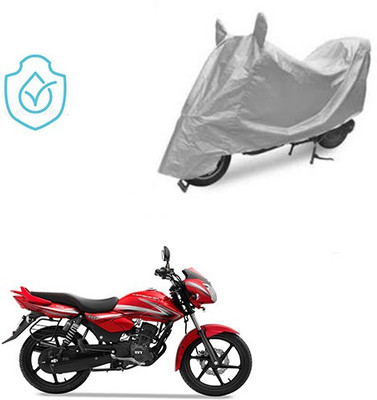 saanvi Two Wheeler Cover for TVS(Pheonix, Silver)