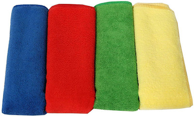 FIBERCENT Microfiber Vehicle Washing  Cloth(Pack Of 4, 300 GSM)