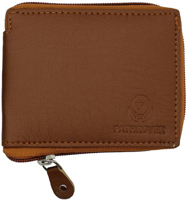 PATHROVER Men Casual Brown Artificial Leather Wallet(6 Card Slots)