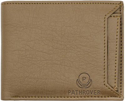 PATHROVER Men Casual Beige Artificial Leather Wallet(8 Card Slots)