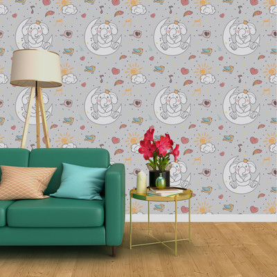infinity interiors Vinyl Decorative Multicolor Wallpaper(L x W: 228 cm x 40 cm)