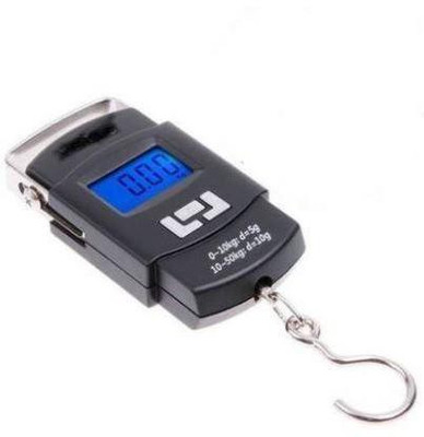 SBTs Electronic Balance Portable Hook Weighing Machine Digital Hanging Luggage Fishing Hook Scale Manual Weight 110 lb/50 Kg Backlite LCD Display Screen (Black) Weighing Scale(Black) SBTs Electronic Balance Portable Hook Weighing Machine Digital Hanging Luggage Fishing Hook Scale Manual Weight 110 lb/50 Kg Backlite LCD Display Screen (Black) Weighing Scale(Black)