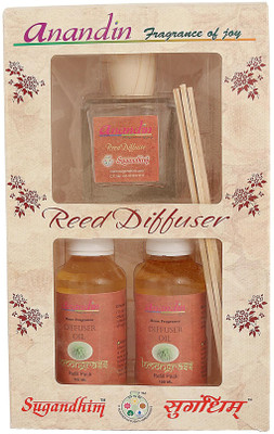 Sugandhim Lemongrass Reed Diffuser Set Lemongrass Reed Diffuser 200ML(200 ml)