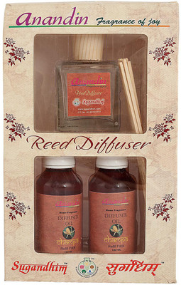 Sugandhim Champa Reed Diffuser Set Champa Reed Diffuser 100ML(200 ml)