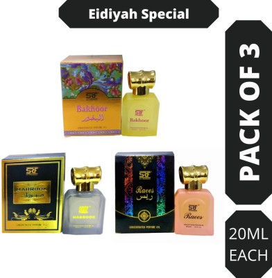 SRF Eidi Eidiyah Special Giftset Ramzan Mubarak 20ML Attar Each (Pack of 3) Floral Attar(Natural)