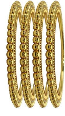 Jewels Kafe Alloy Gold-plated Bangle Set(Pack of 4)