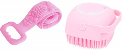 sneh sales Silicone Bath Shower Body Brush With Double Sided Bath Brush Exfoliating Belt