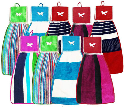 n g products Cotton 300 GSM Hand Towel Set(Pack of 9)