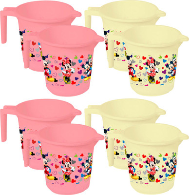 KUBER INDUSTRIES Plastic Bath Mug(Multicolor 0.5)