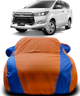 APNEK Car Cover For Toyota Innova Crysta (With Mirror Pockets)(Orange, Blue)