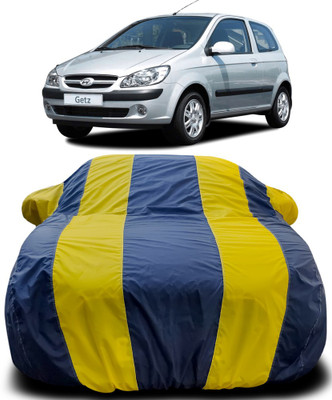 APNEK Car Cover For Hyundai Getz (With Mirror Pockets)(Blue, Yellow)