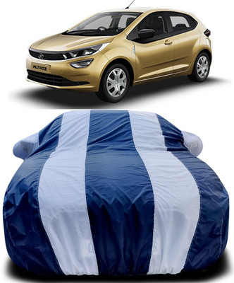 MoTRoX Car Cover For Tata Altroz (With Mirror Pockets)(Blue, White)