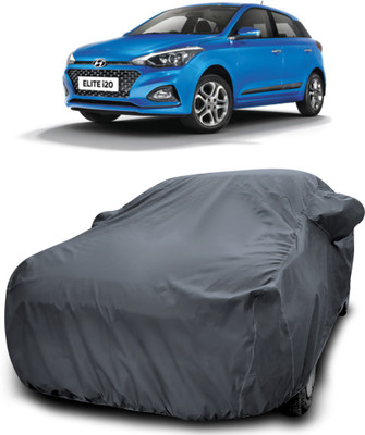 APNEK Car Cover For Hyundai Elite i20 (With Mirror Pockets)(Grey)