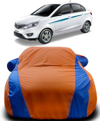 NUMBOR ONE Car Cover For Tata Zest (With Mirror Pockets)(Orange, Blue)