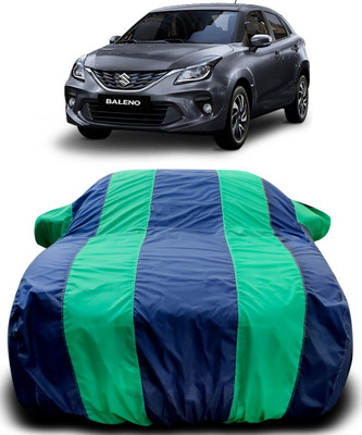 MoTRoX Car Cover For Maruti Suzuki Baleno (With Mirror Pockets)(Blue, Green)