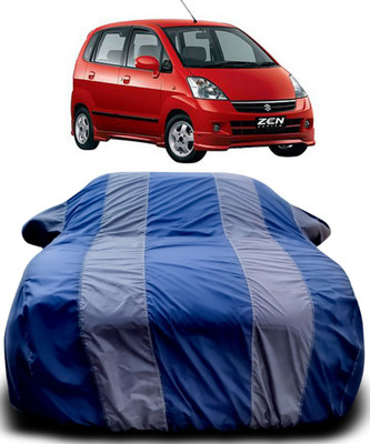 APNEK Car Cover For Maruti Suzuki Zen (With Mirror Pockets)(Blue, Grey)