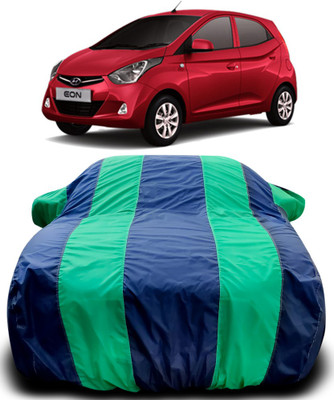 APNEK Car Cover For Hyundai Eon (With Mirror Pockets)(Blue, Green)